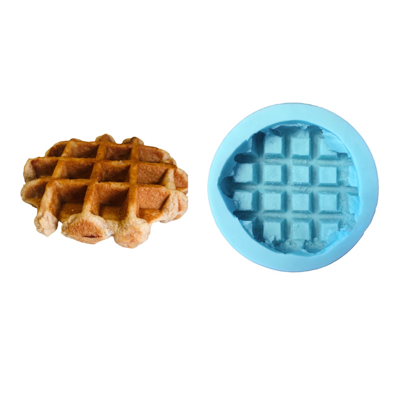 1pc Realistic Belgian Waffle Mold| Dessert Shape Silicone Mold| Soap| Candle | Mold for Wax| Mold for Resin| Not Food Grade